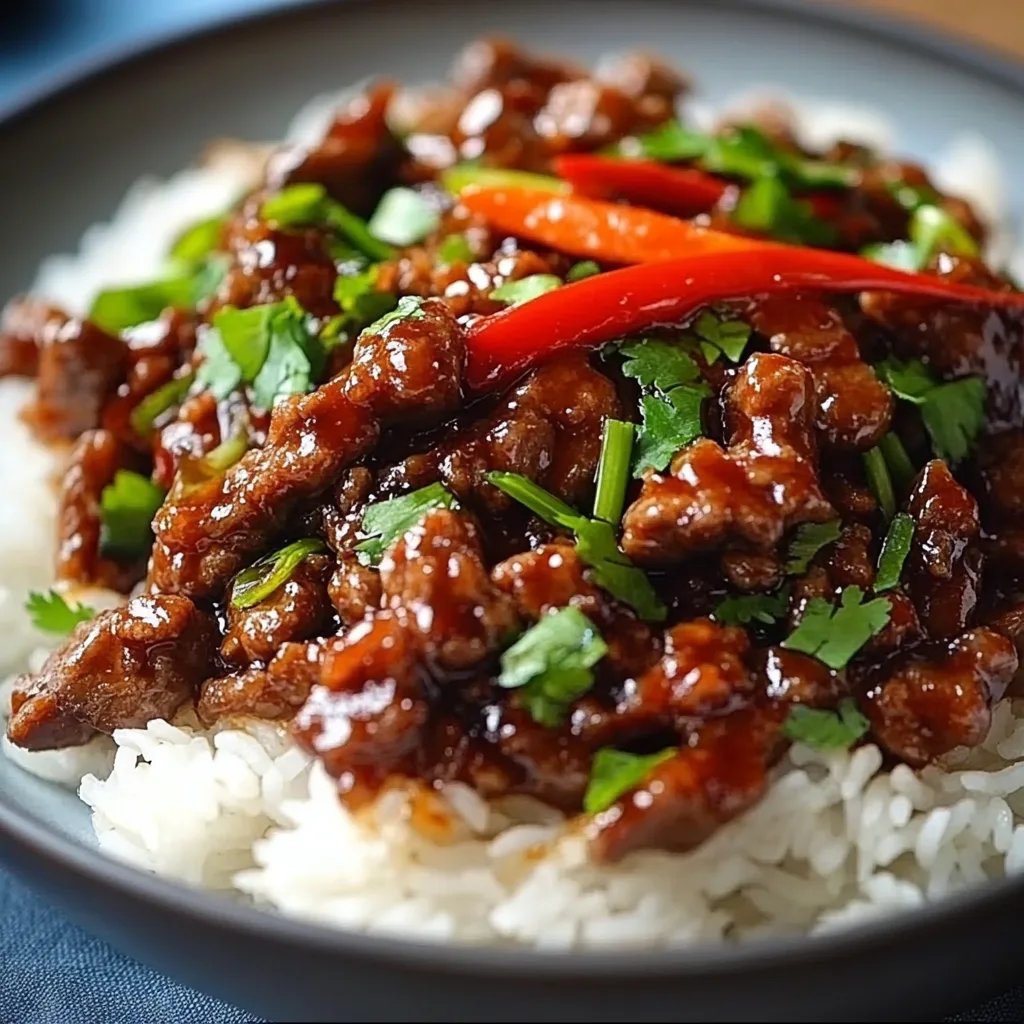 Crispy Chilli Beef Rice