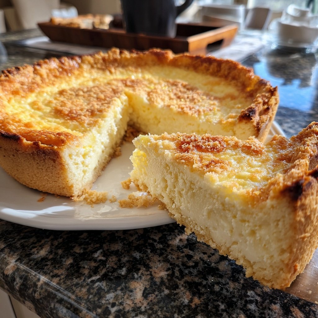 Käsekuchen mit Zitronenboden