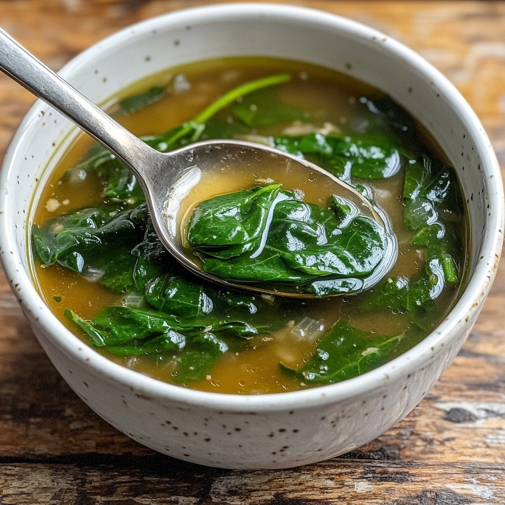 Linsensuppe mit Spinat