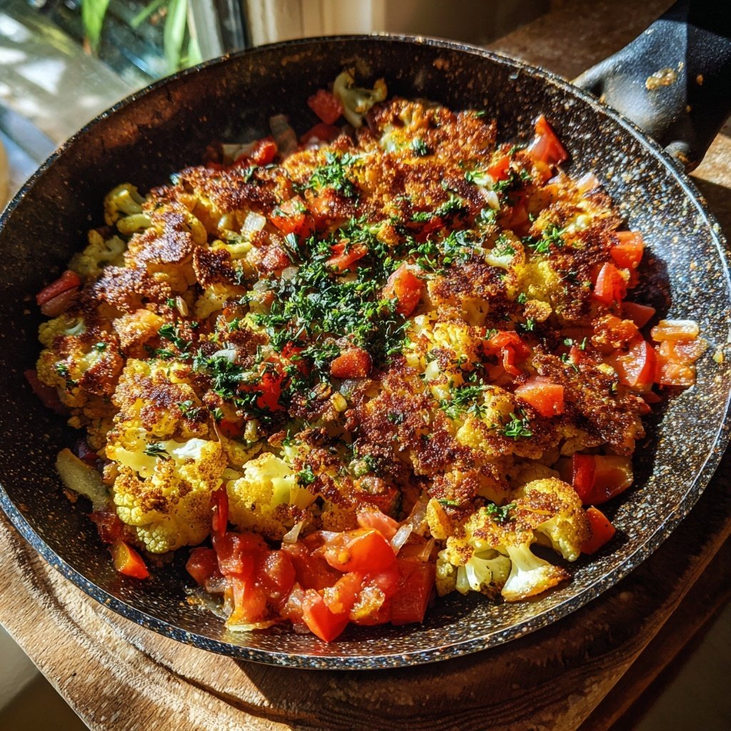 Blumenkohl Tomaten Pfanne