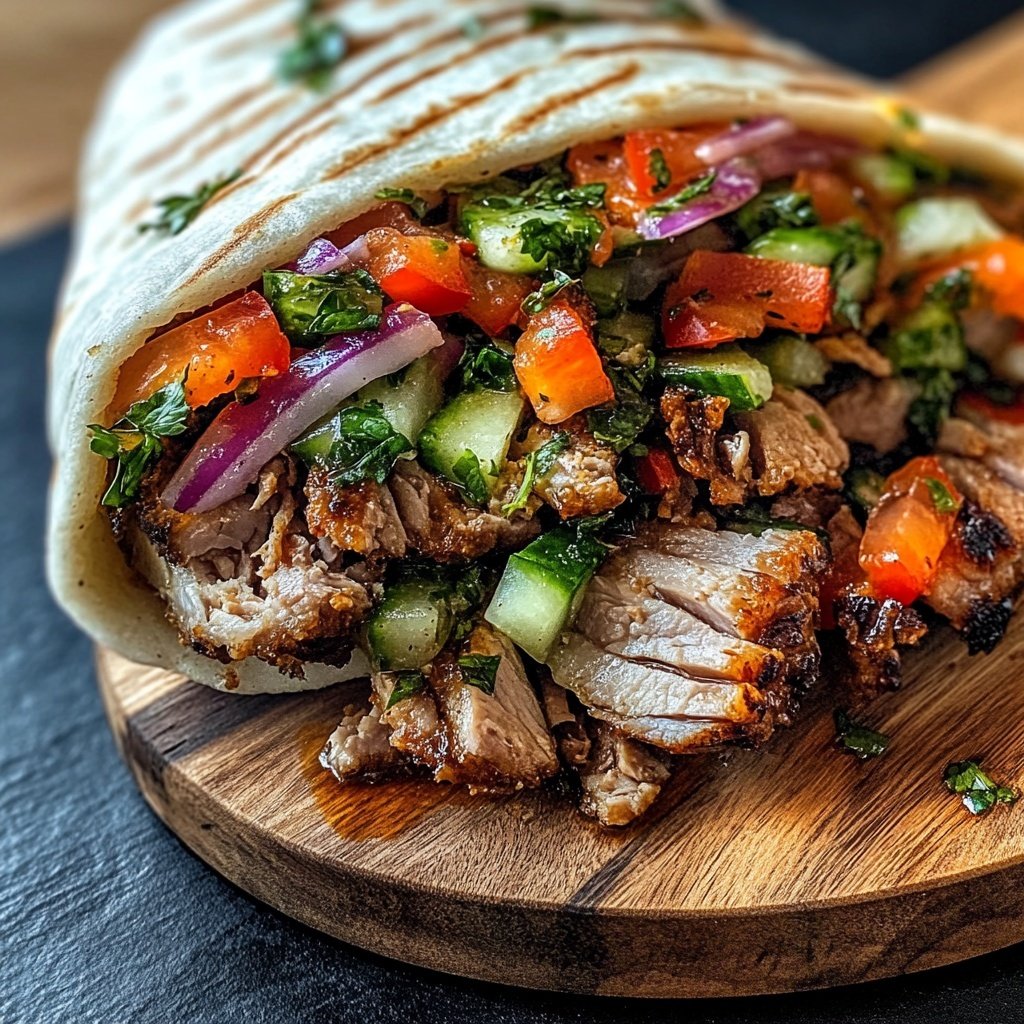 Döner mit Kräutersauce