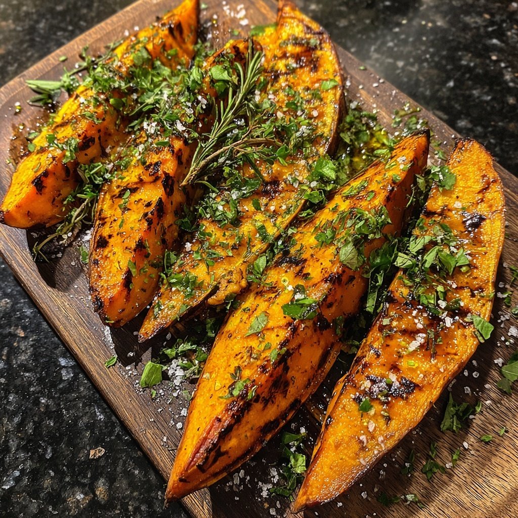 Gegrillte Süßkartoffeln Mit Kräutern