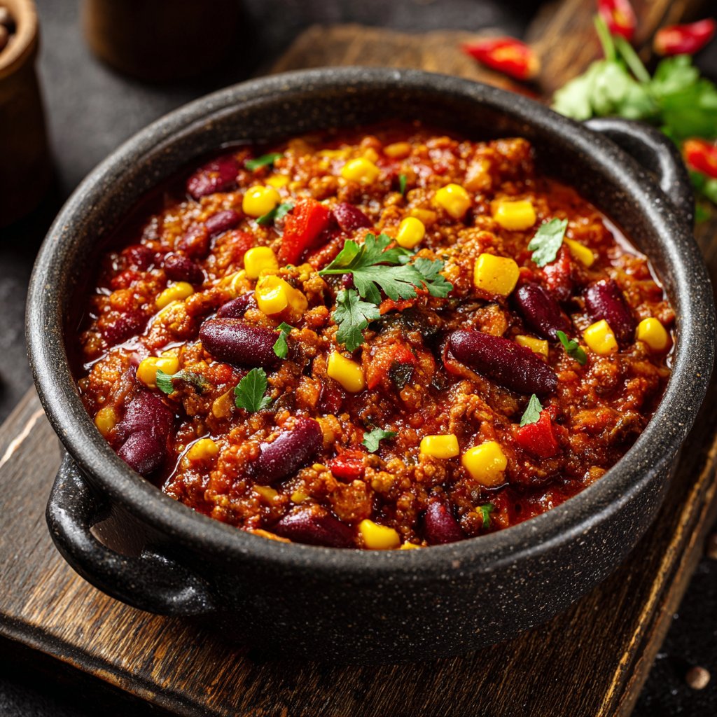 Chili sin Carne mit Mais