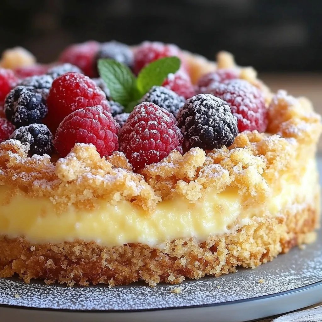 Streuselkuchen mit Pudding