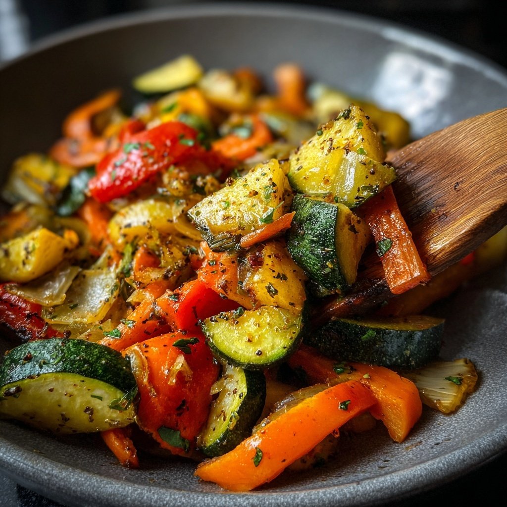 Gemüsepfanne mit Ingwer