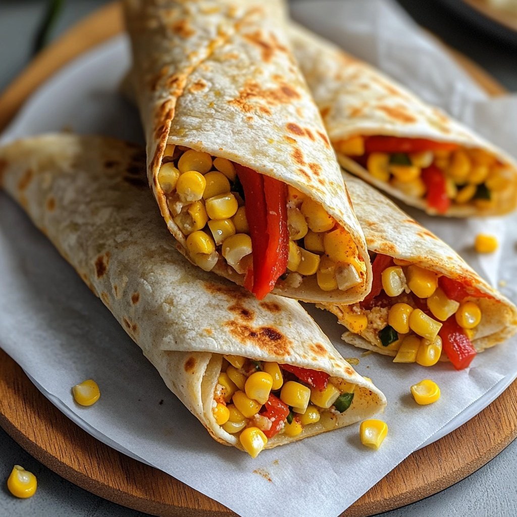 Wraps mit Mais und Paprika