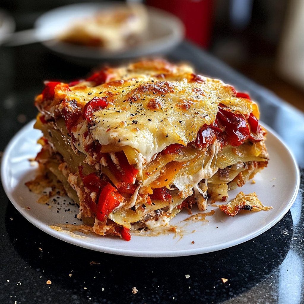 Kartoffelauflauf mit Paprika