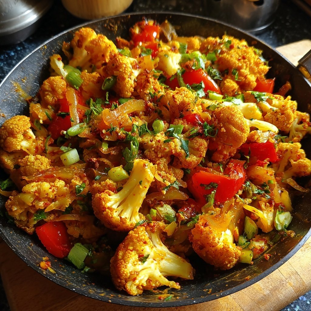 Blumenkohl Gemüsepfanne Schnell