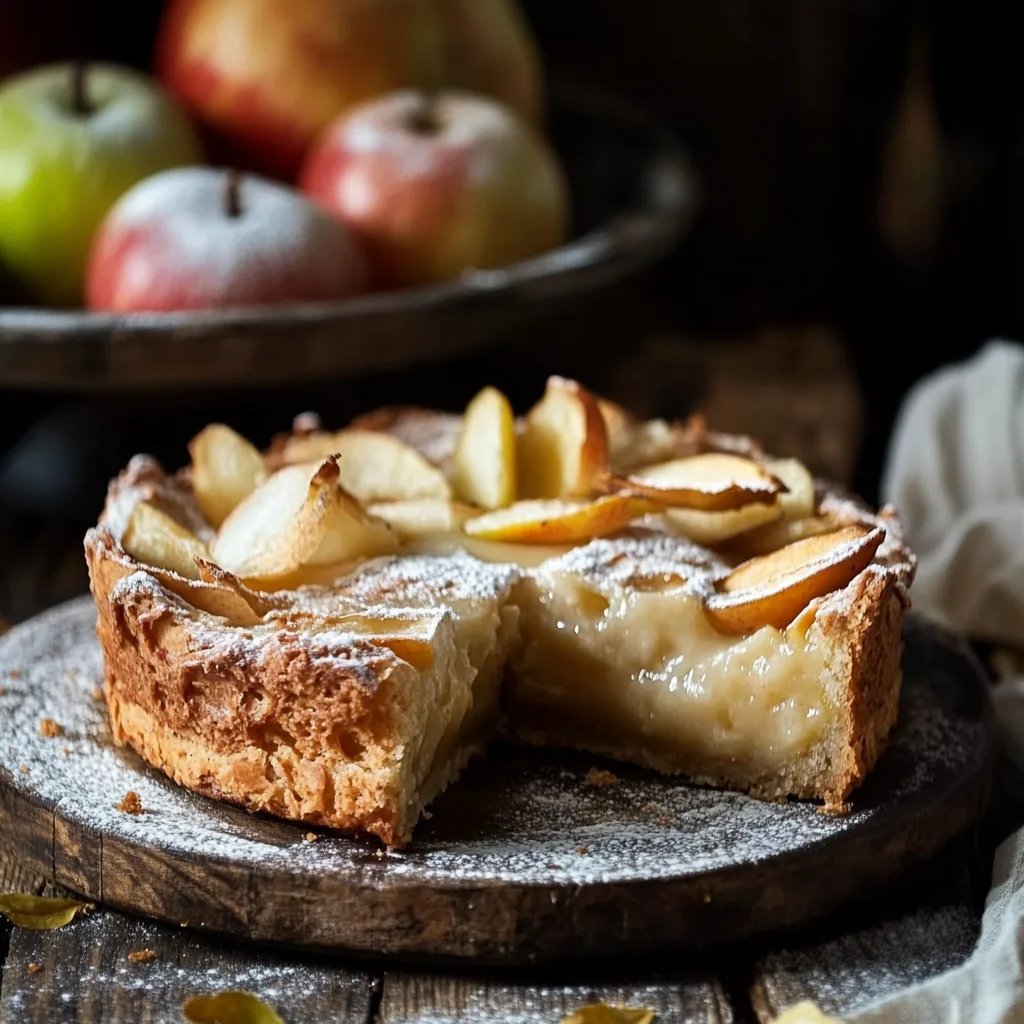 Gedeckter Apfelkuchen